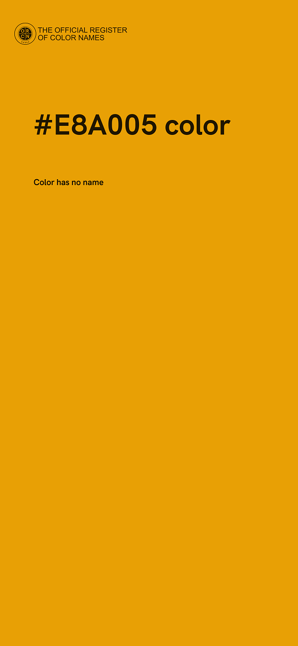 #E8A005 color image