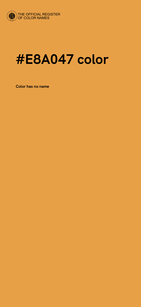 #E8A047 color image
