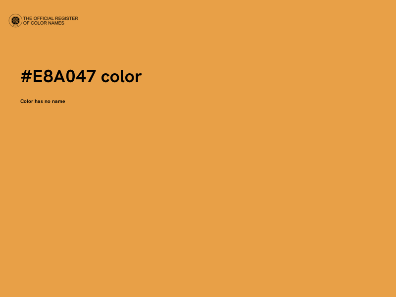 #E8A047 color image