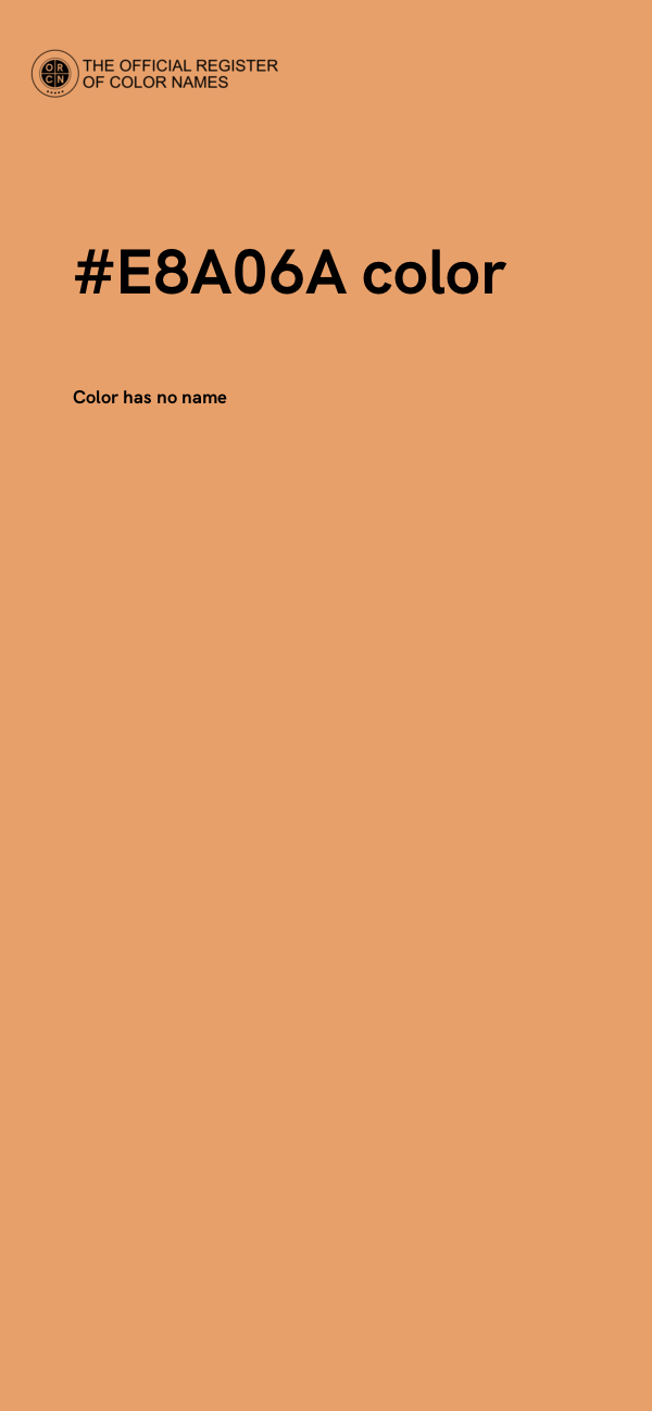 #E8A06A color image