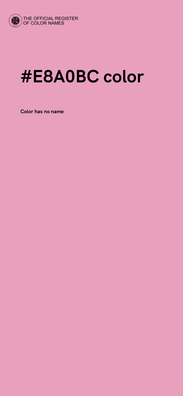 #E8A0BC color image