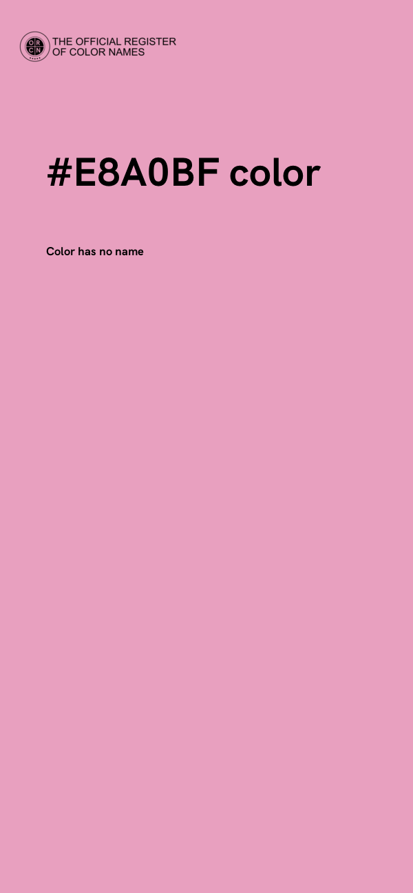 #E8A0BF color image