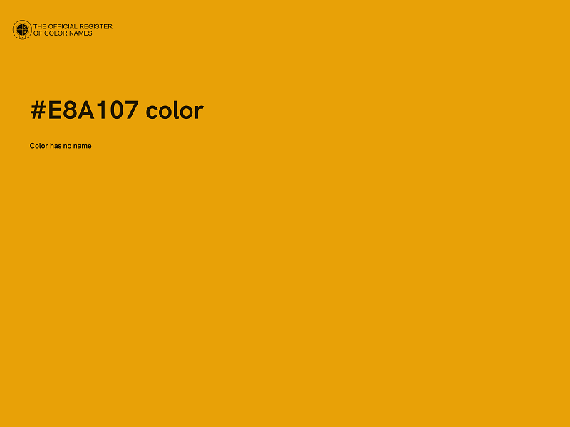 #E8A107 color image