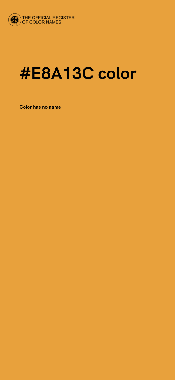 #E8A13C color image