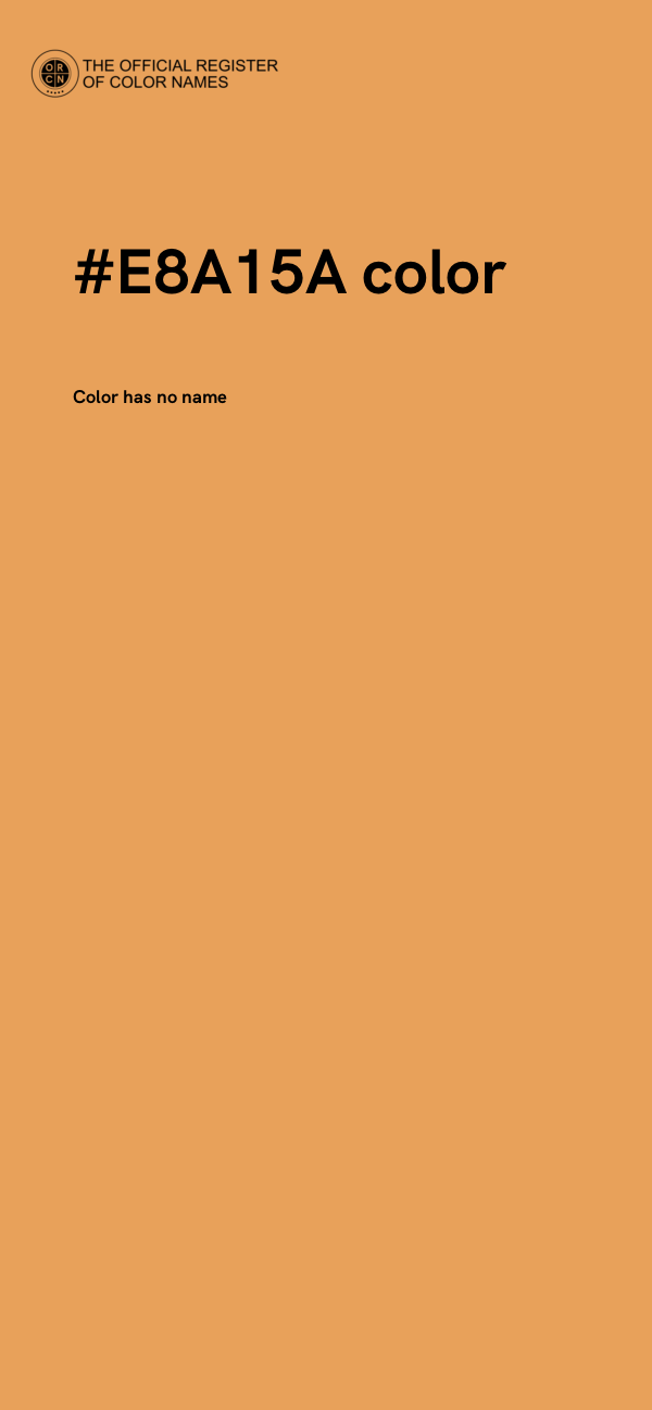 #E8A15A color image
