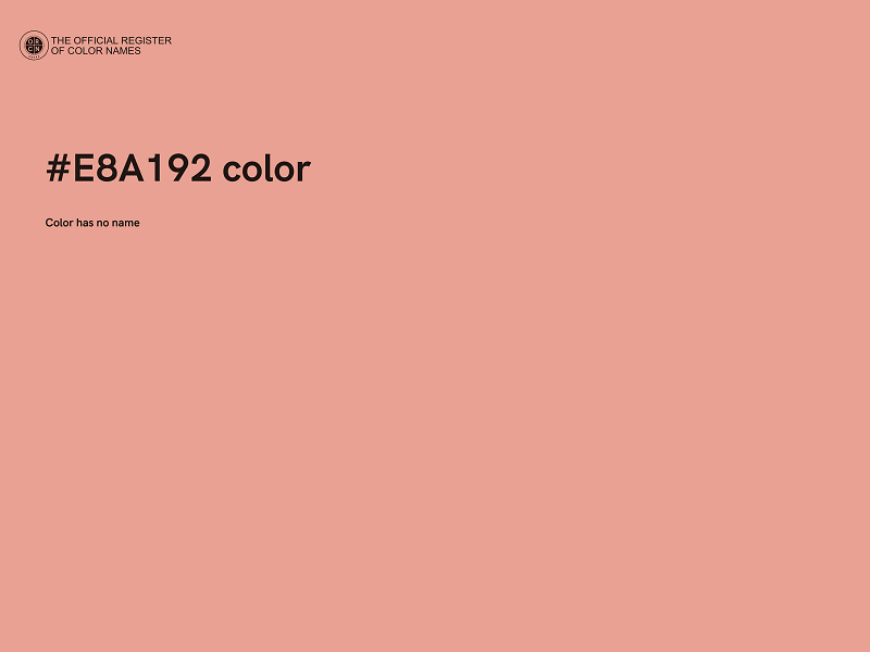 #E8A192 color image