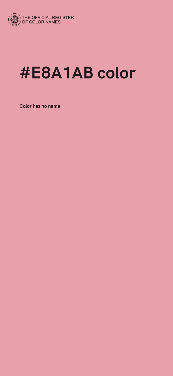 #E8A1AB color image