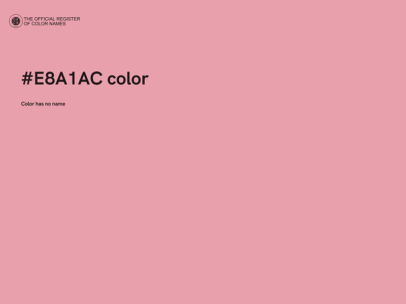 #E8A1AC color image