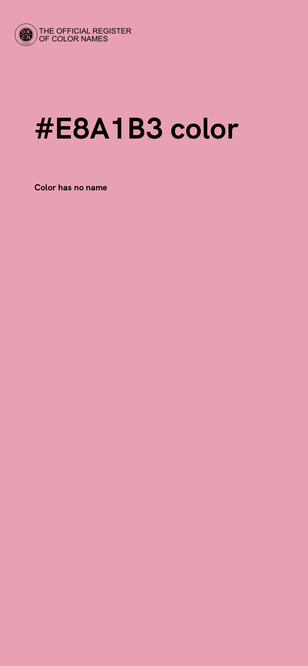 #E8A1B3 color image