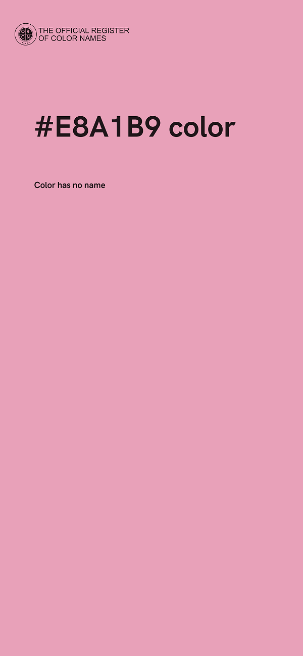 #E8A1B9 color image