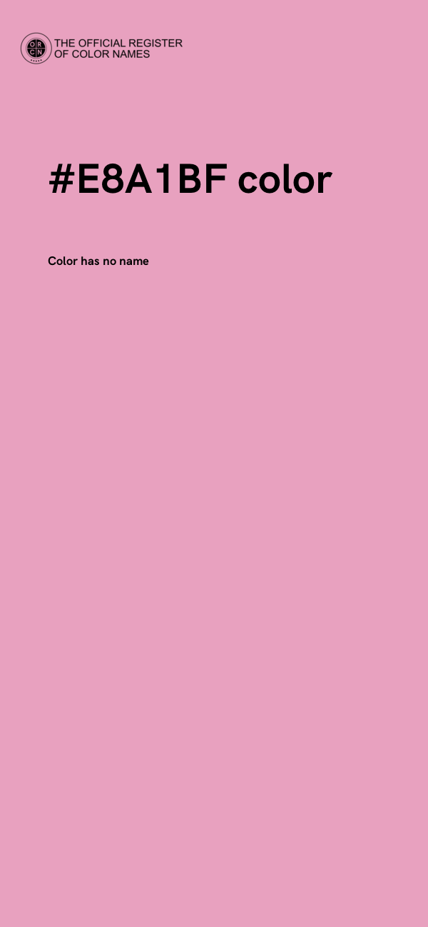 #E8A1BF color image