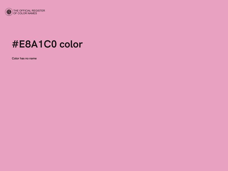 #E8A1C0 color image