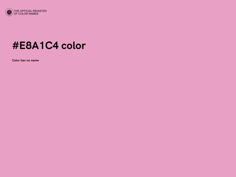 #E8A1C4 color image