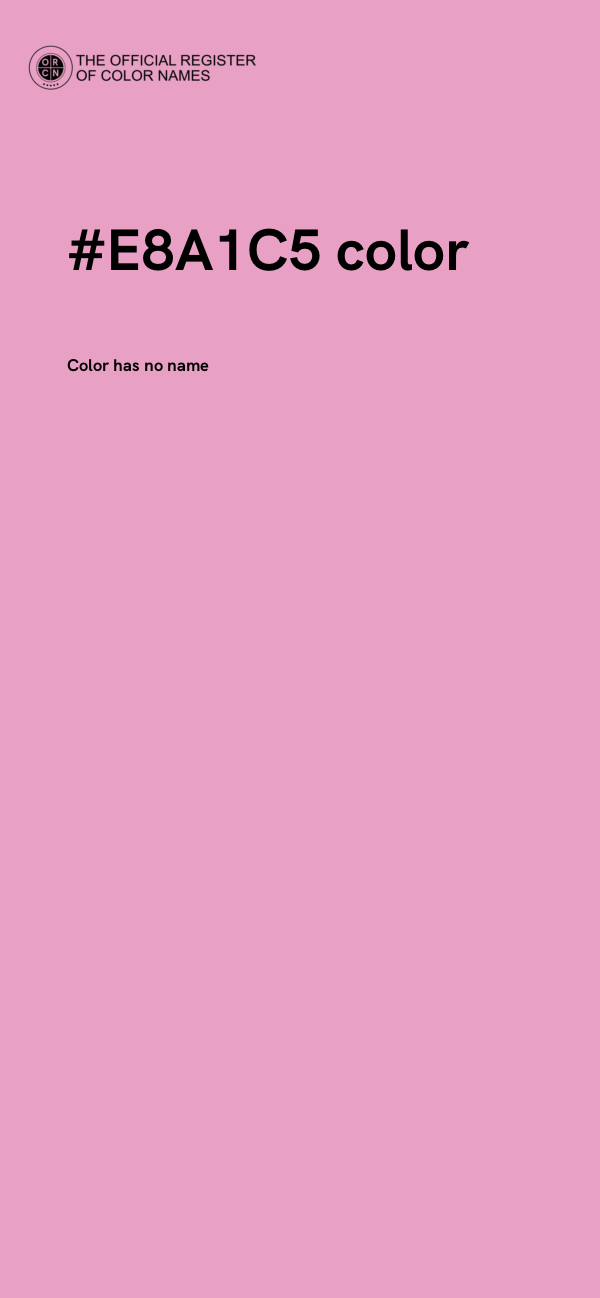 #E8A1C5 color image