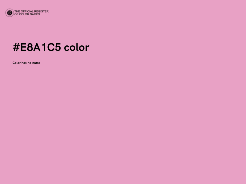 #E8A1C5 color image