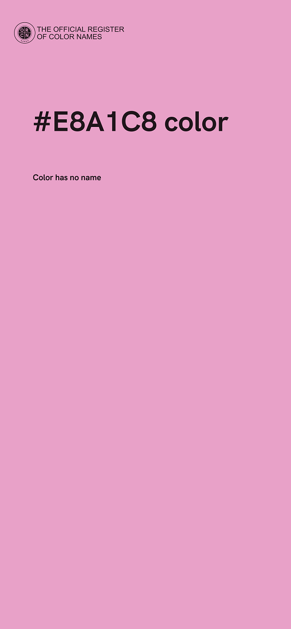 #E8A1C8 color image