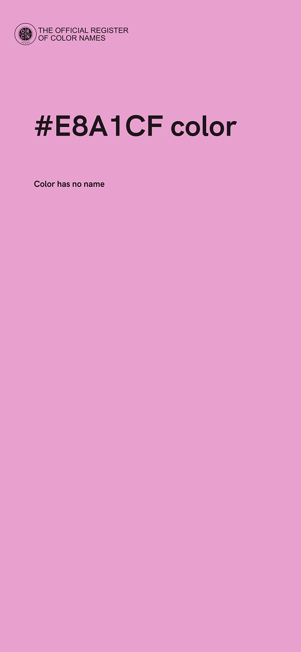 #E8A1CF color image