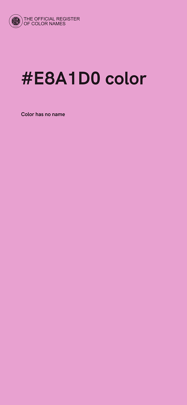 #E8A1D0 color image