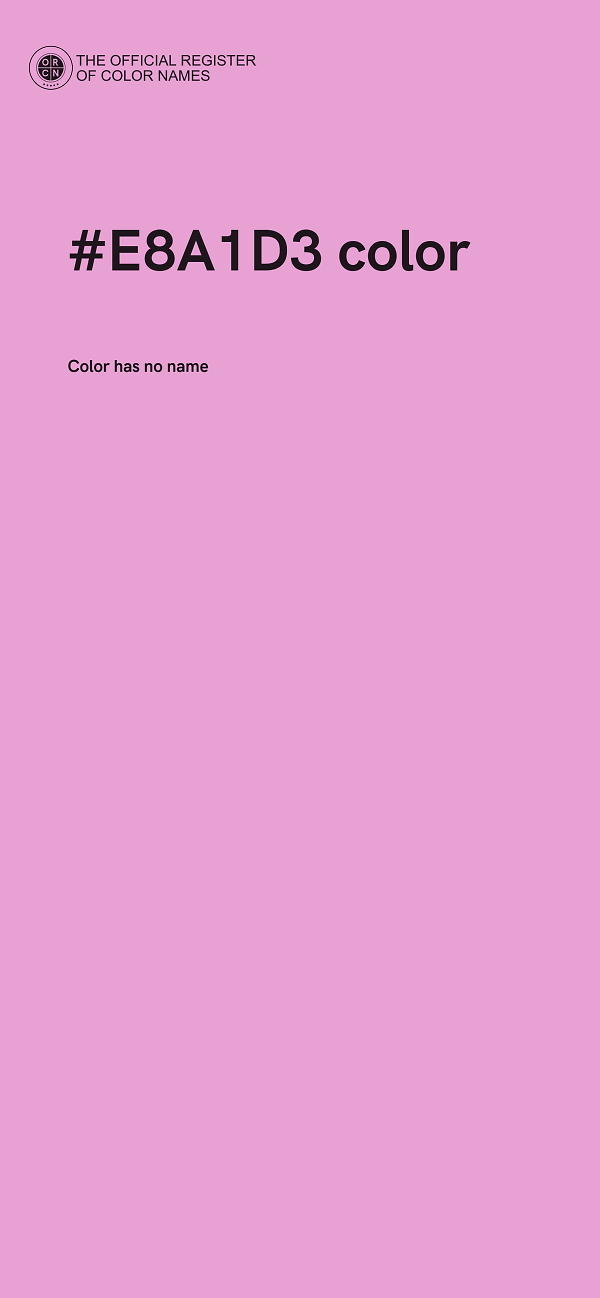 #E8A1D3 color image