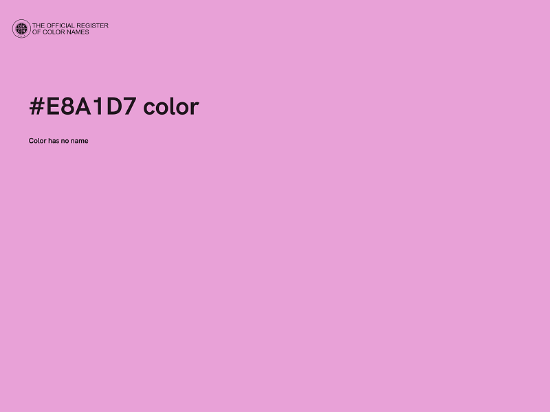 #E8A1D7 color image