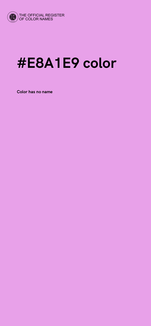 #E8A1E9 color image