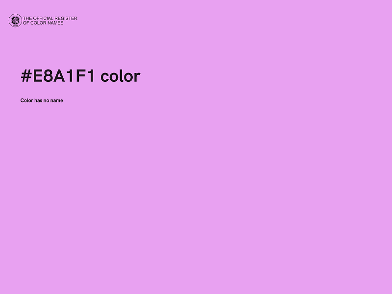 #E8A1F1 color image
