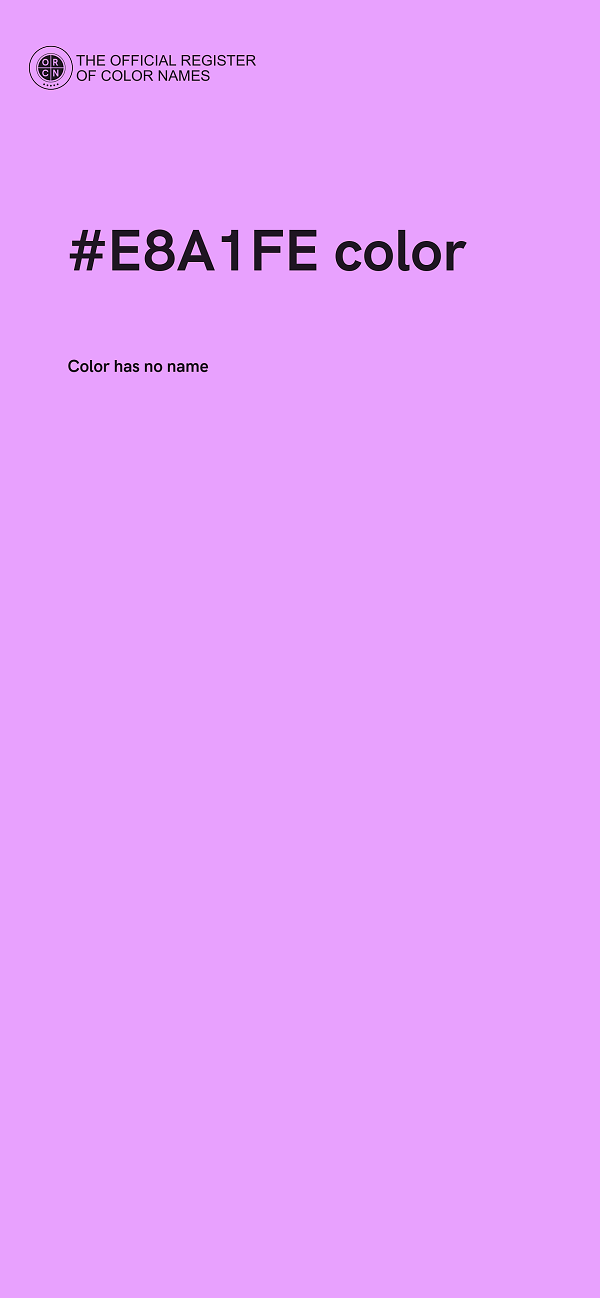 #E8A1FE color image