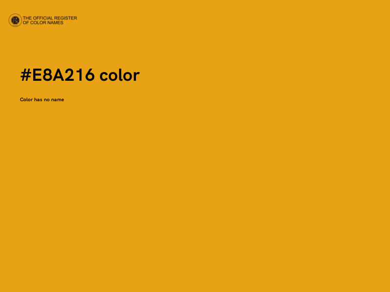 #E8A216 color image