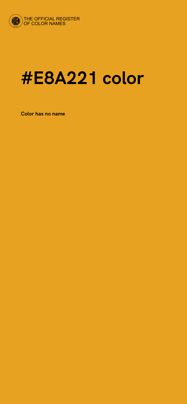 #E8A221 color image