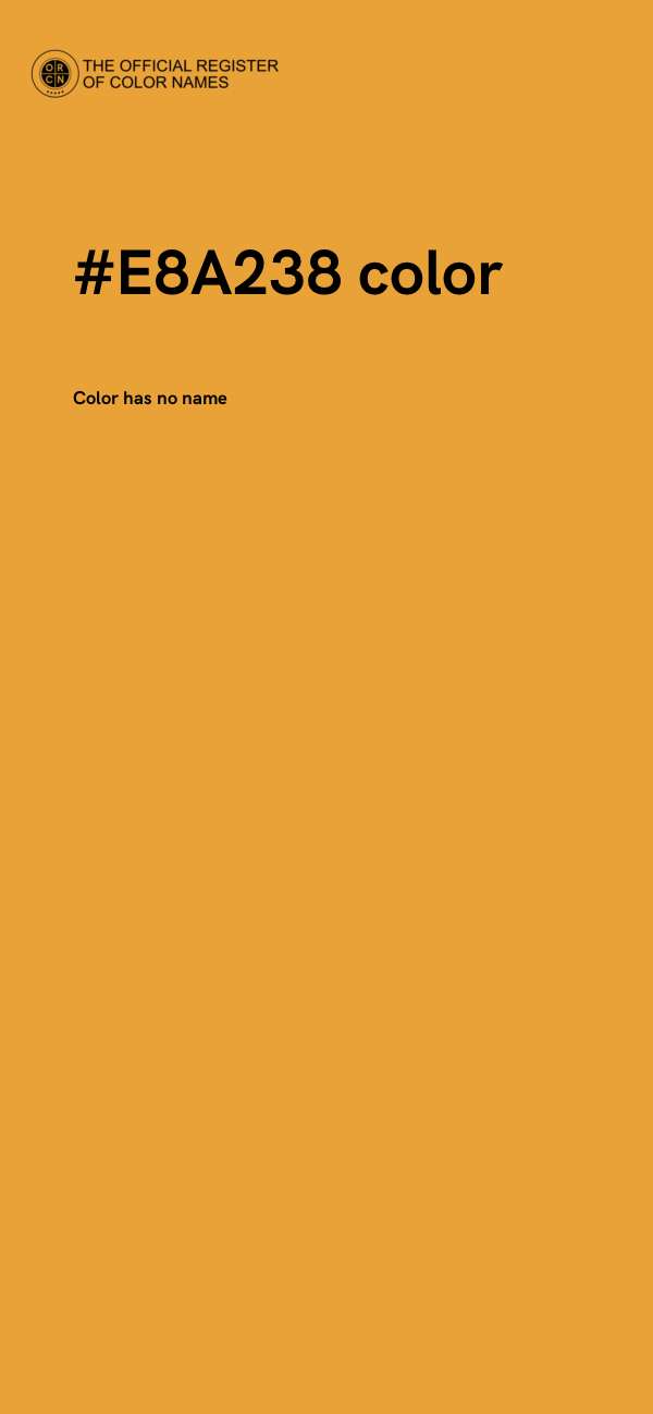 #E8A238 color image