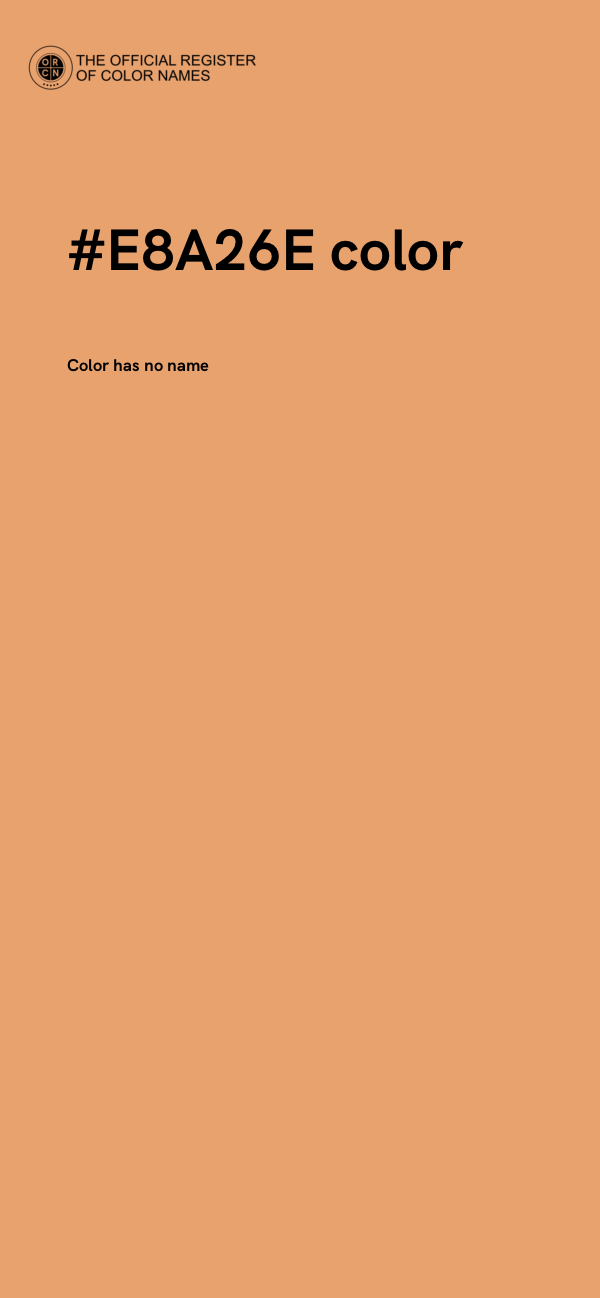 #E8A26E color image