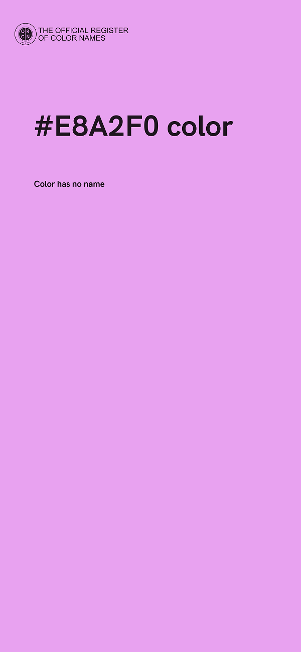 #E8A2F0 color image