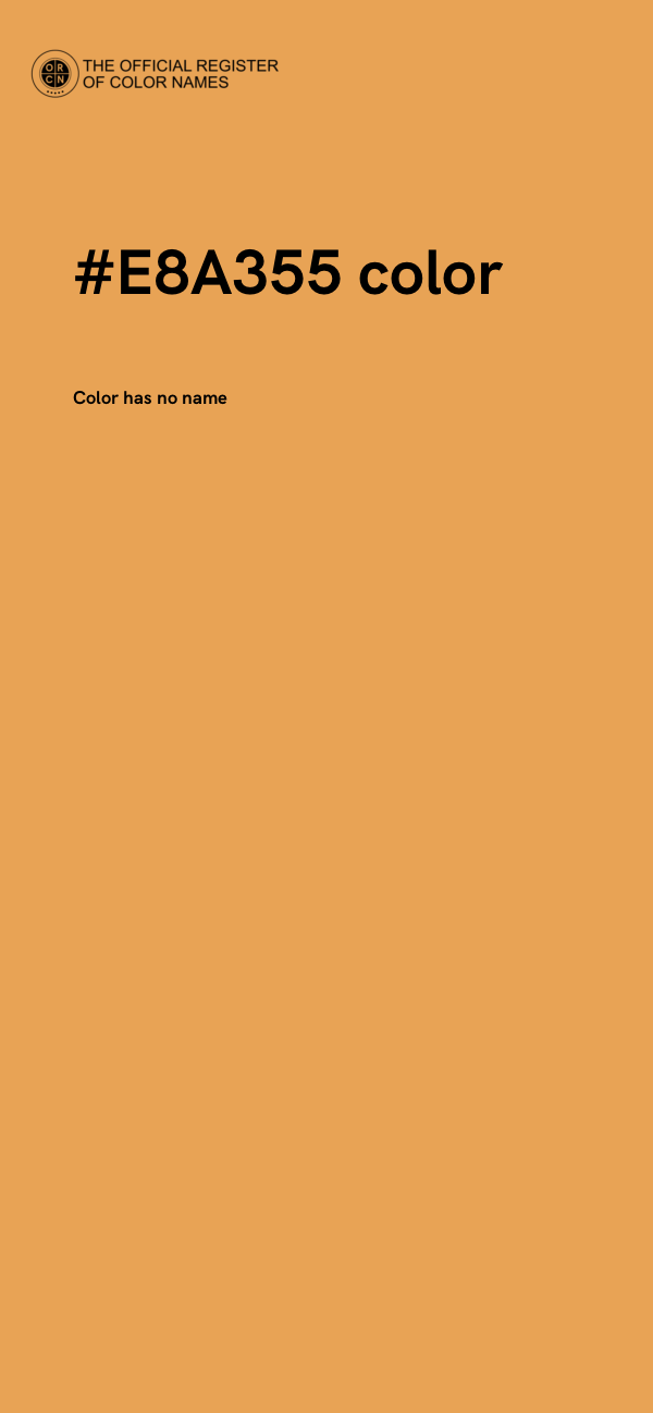 #E8A355 color image
