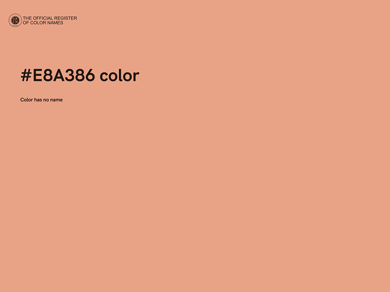 #E8A386 color image