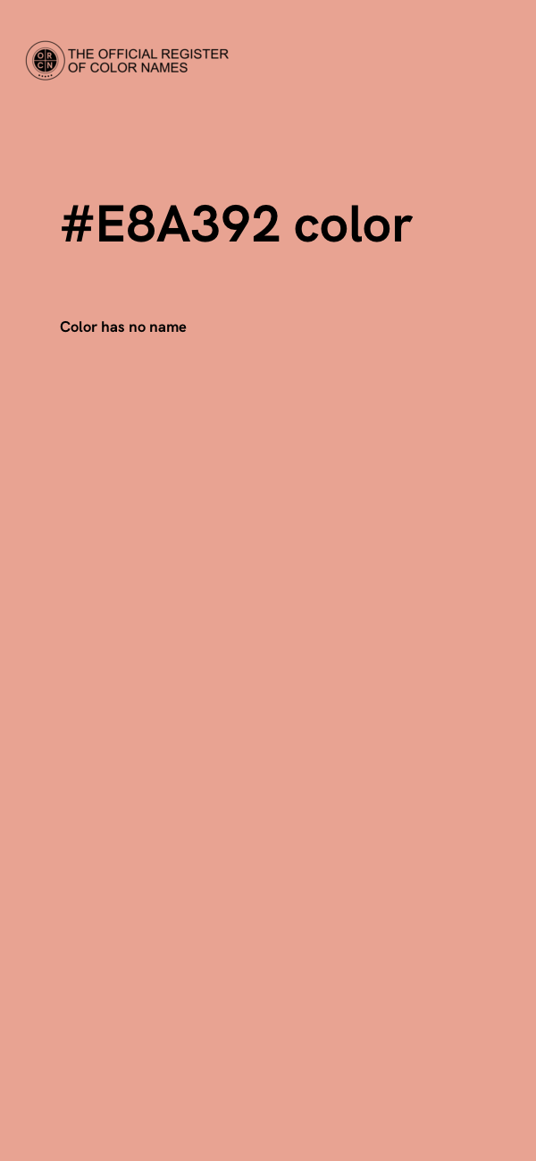 #E8A392 color image
