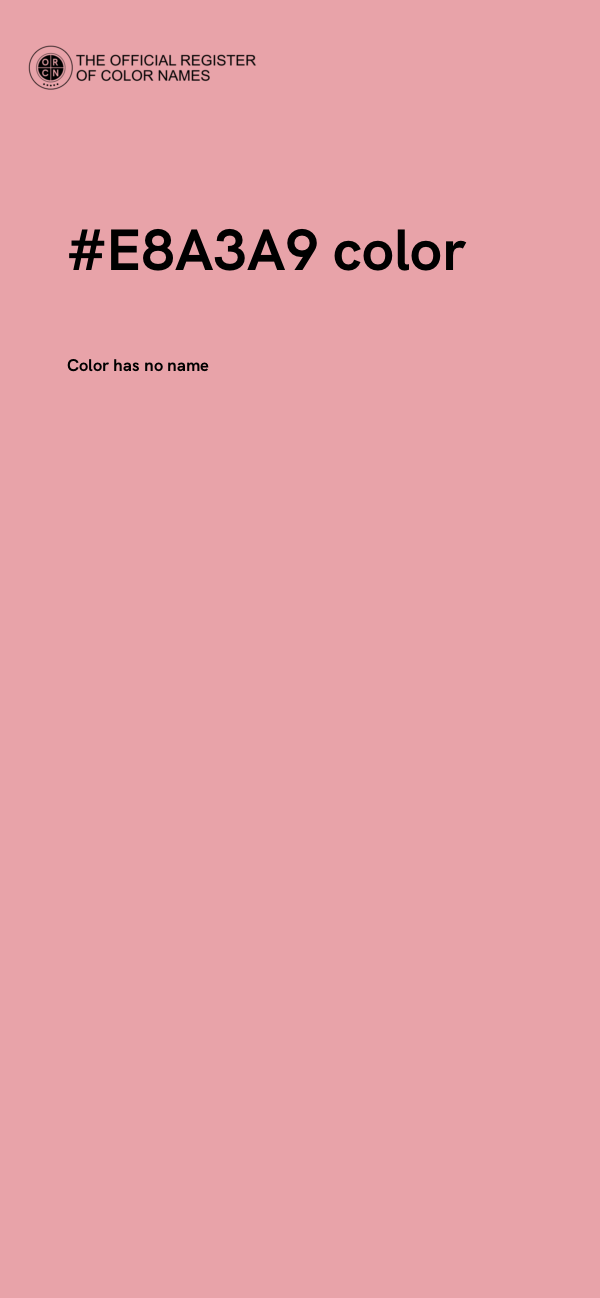 #E8A3A9 color image