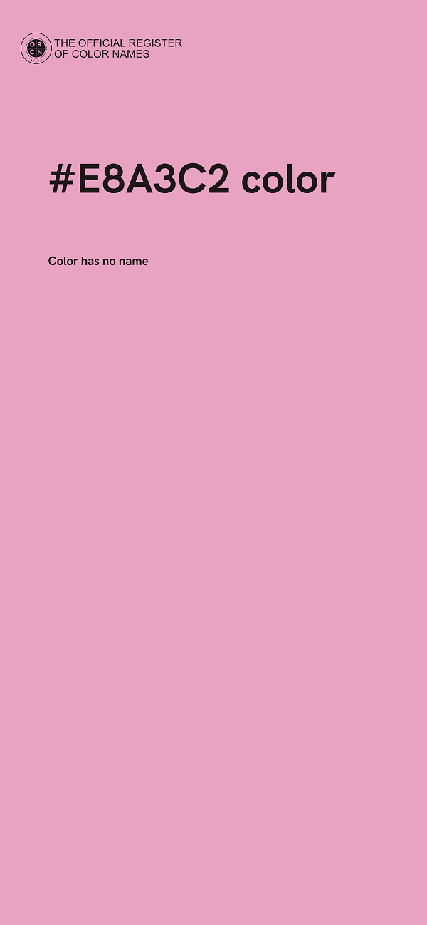 #E8A3C2 color image