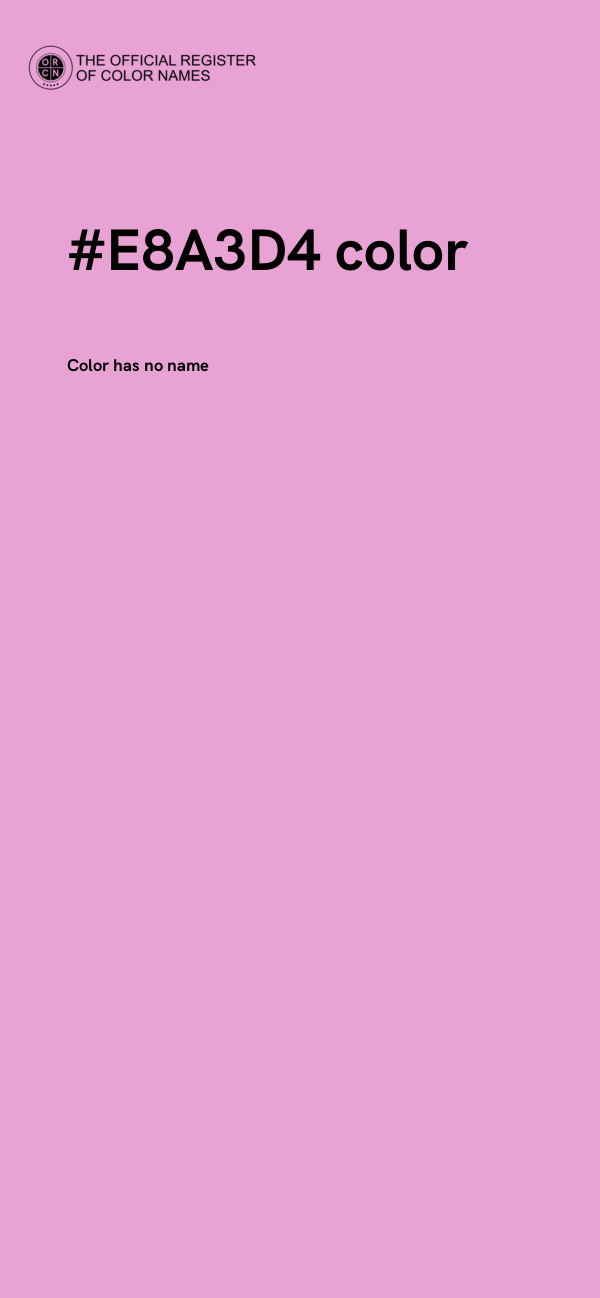 #E8A3D4 color image