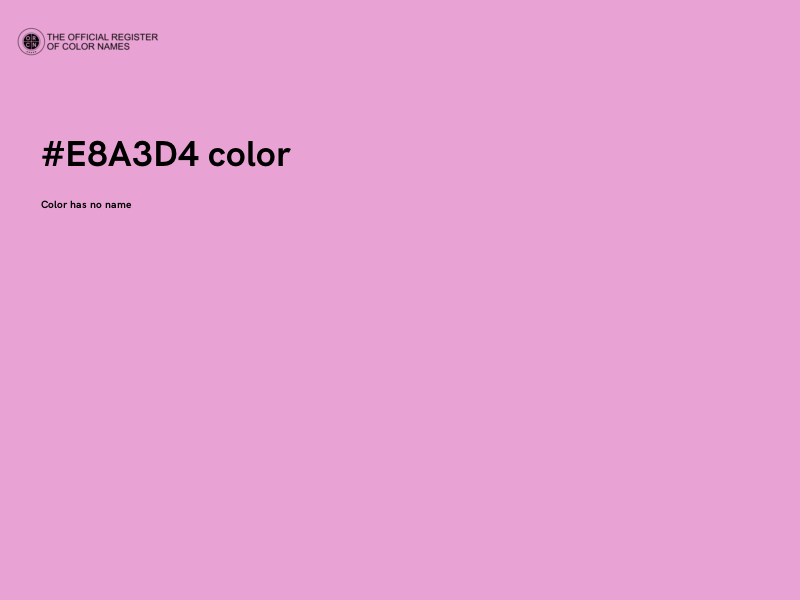 #E8A3D4 color image
