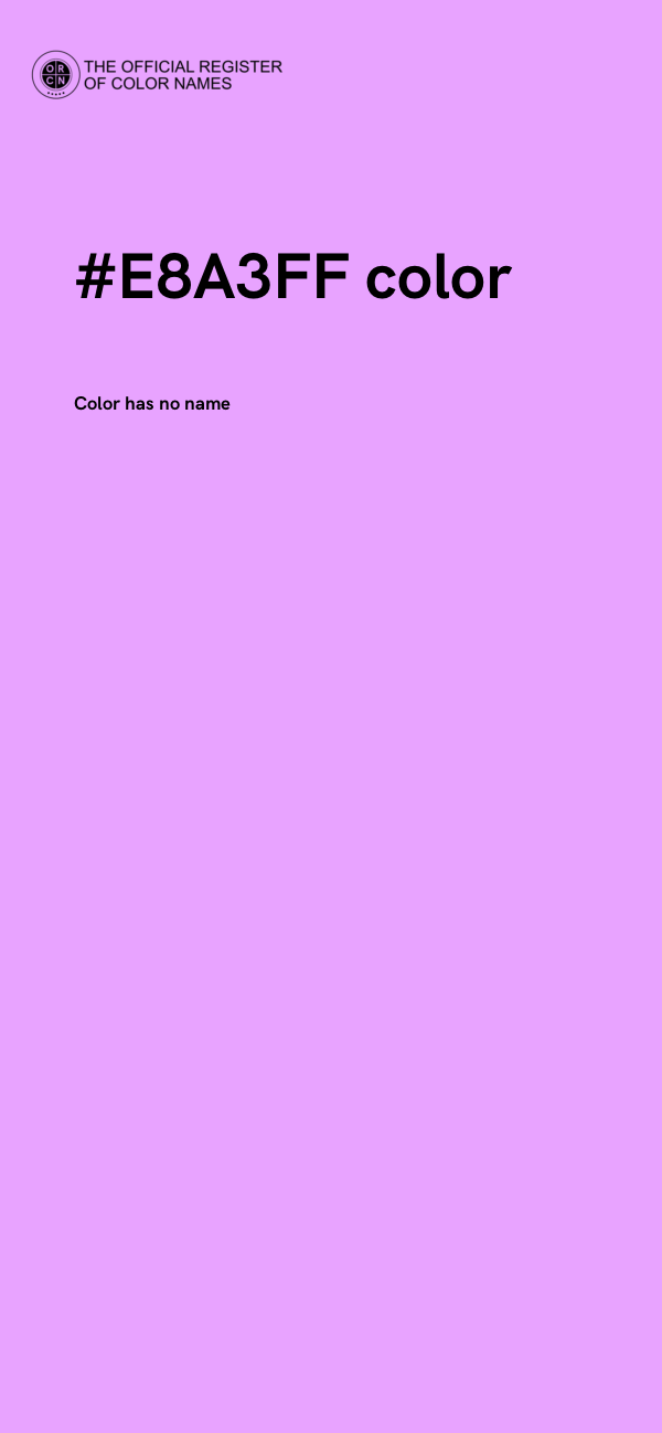 #E8A3FF color image