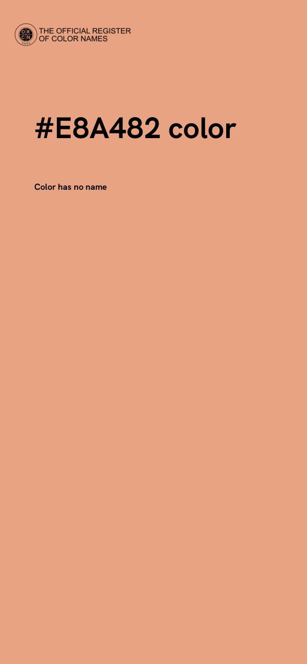 #E8A482 color image