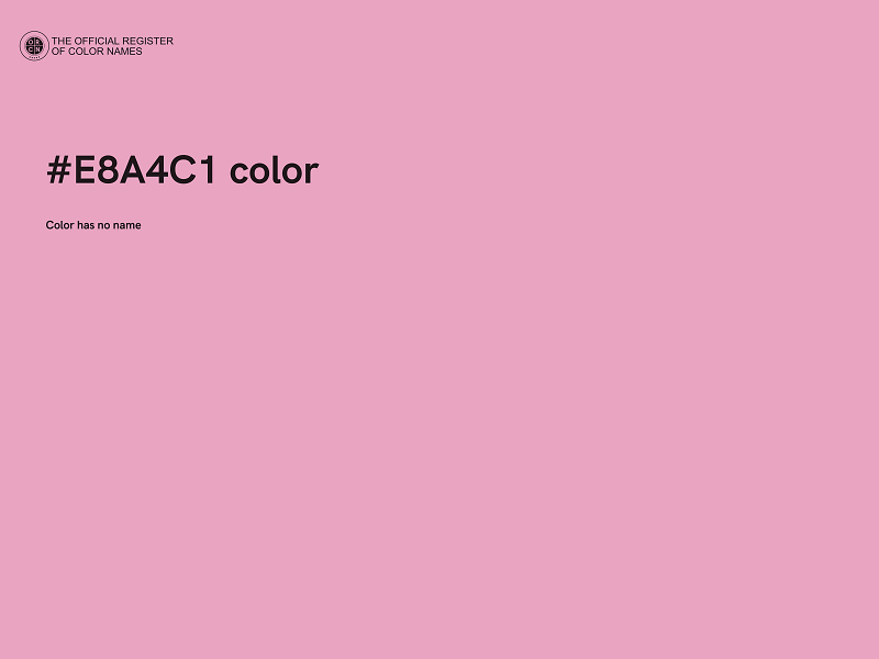 #E8A4C1 color image