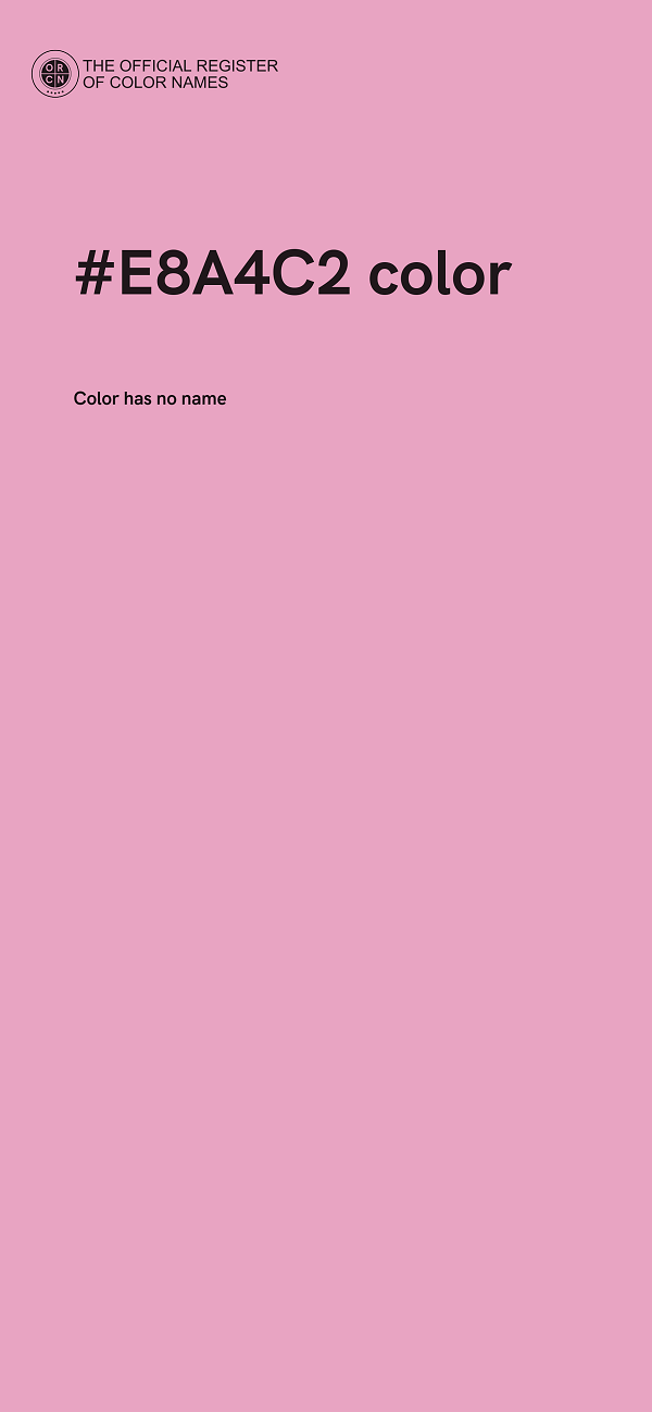 #E8A4C2 color image