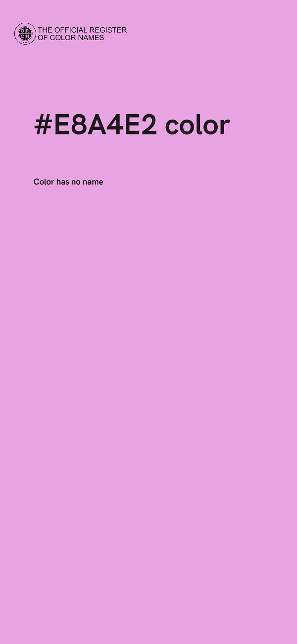 #E8A4E2 color image
