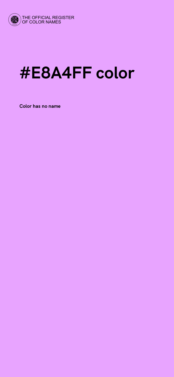 #E8A4FF color image