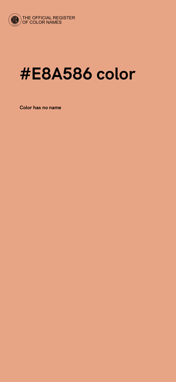 #E8A586 color image