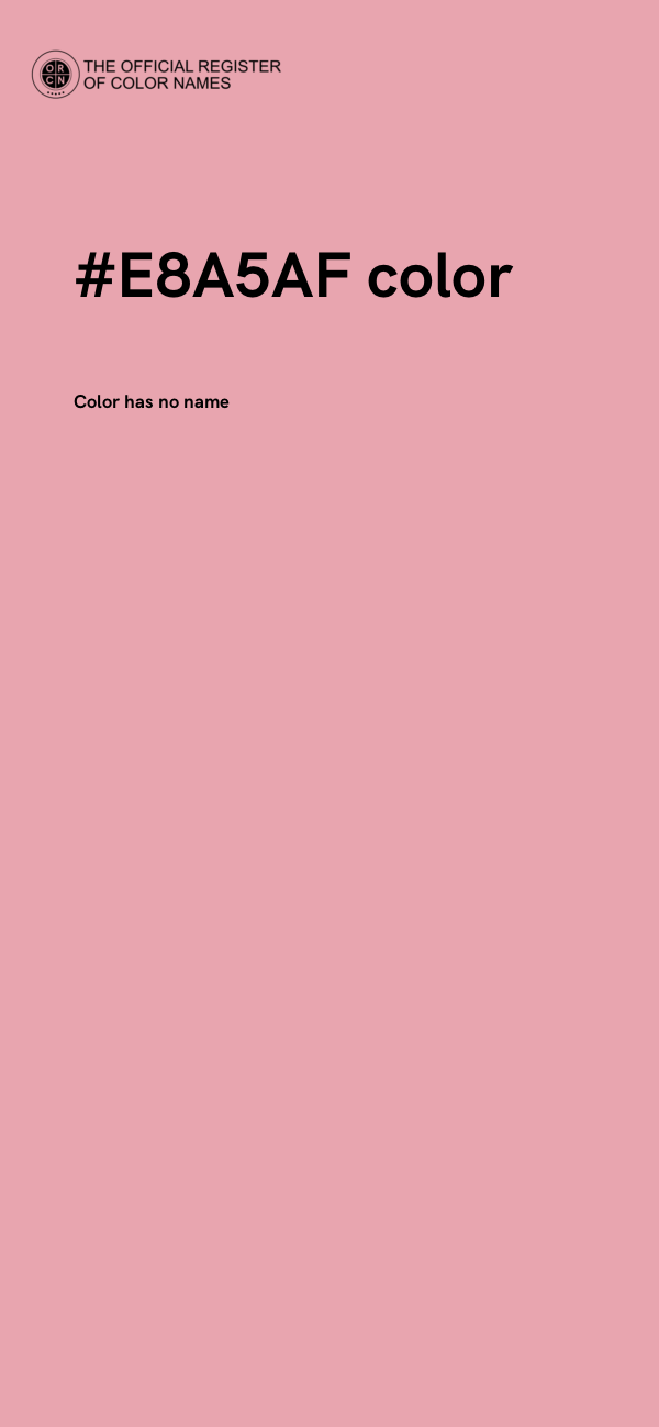 #E8A5AF color image