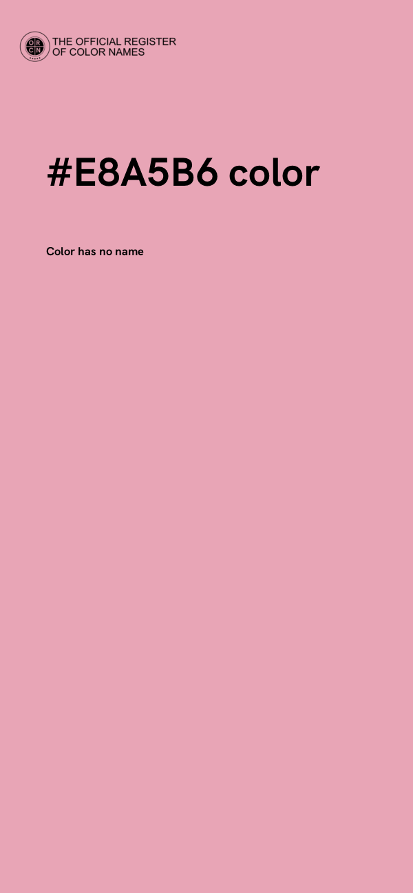 #E8A5B6 color image