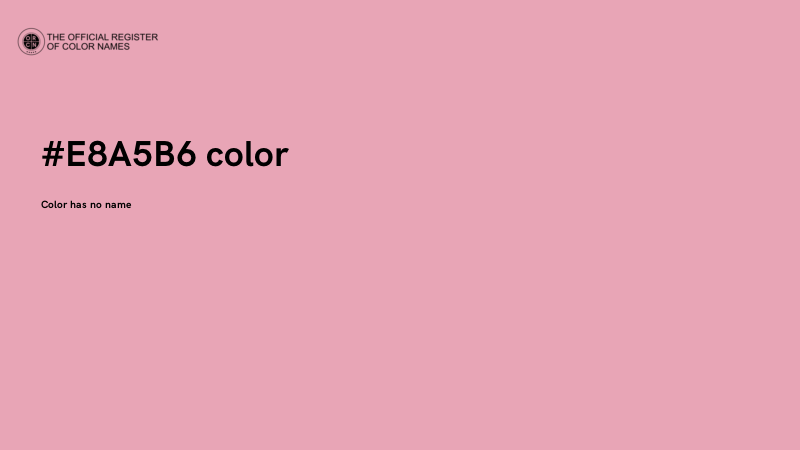 #E8A5B6 color image