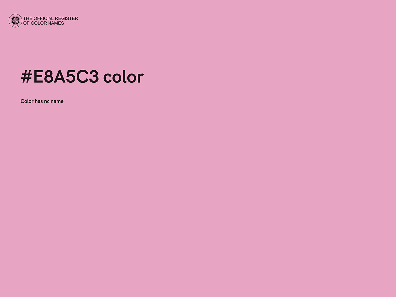 #E8A5C3 color image